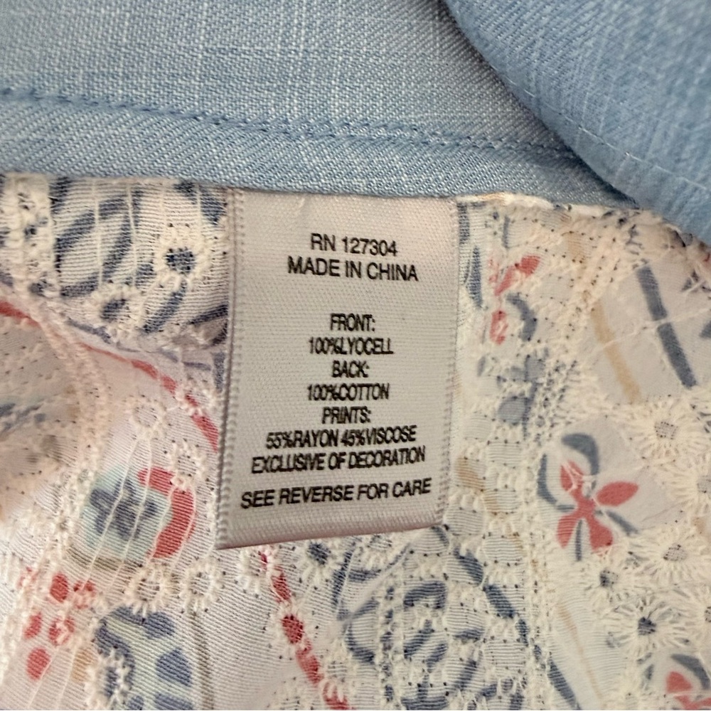 John Mark Embroidered Boho Button Down Shirt Wome… - image 6